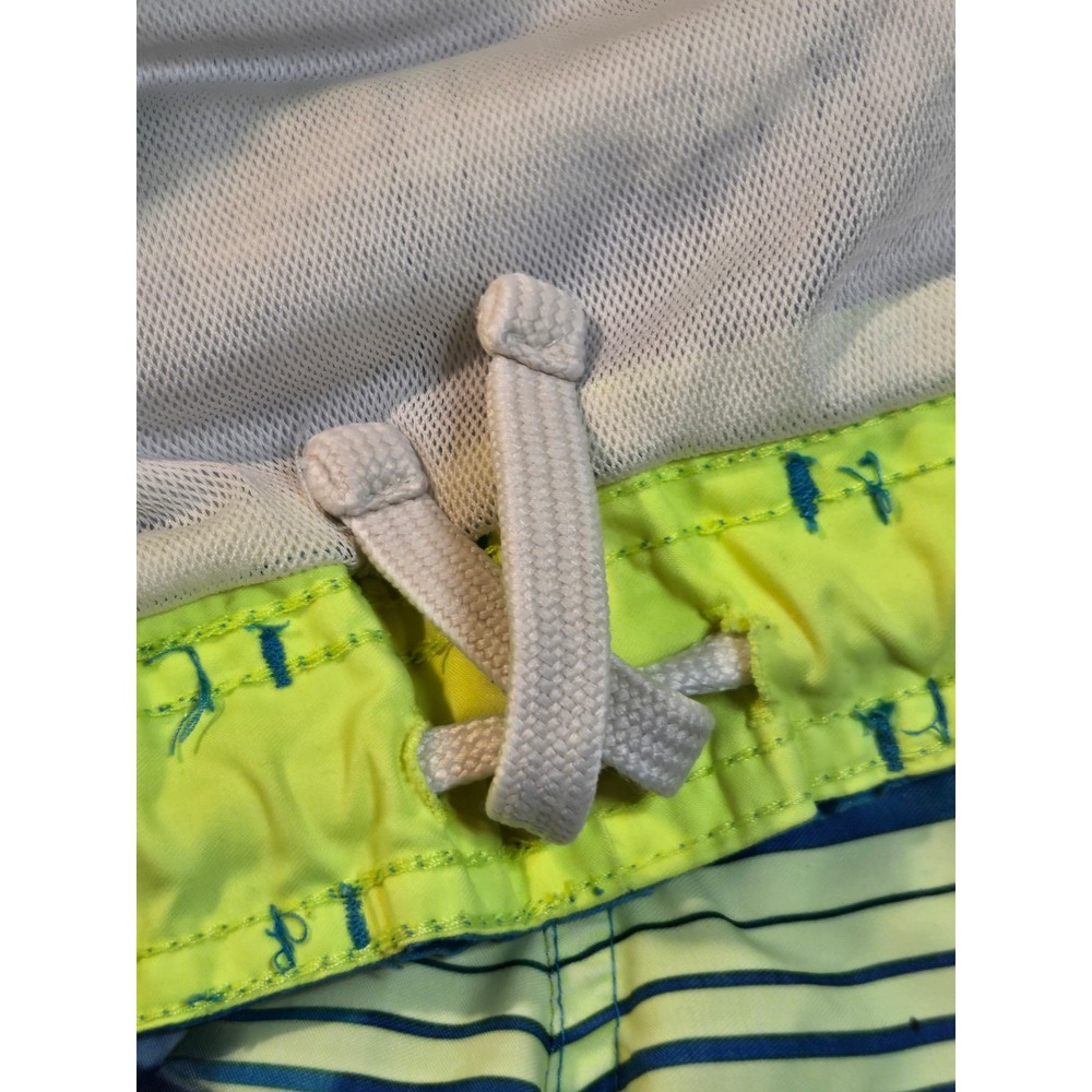 Ocean Pacific Boys Shark Print Swim Trunks Blue Cyan Size L 10-12 OB27712C - Picture 4 of 10